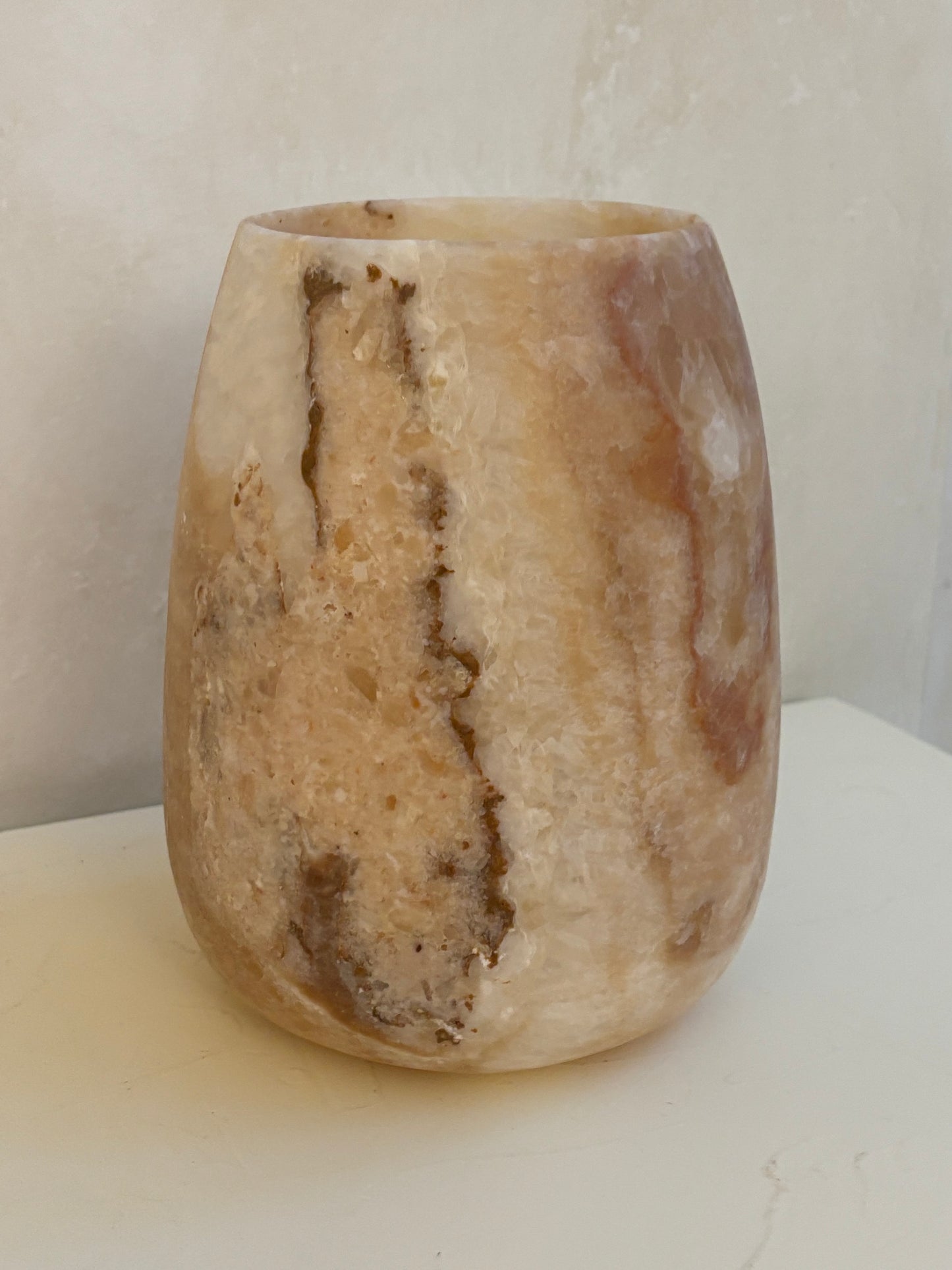 XL Albasten waxinelichthouder 18