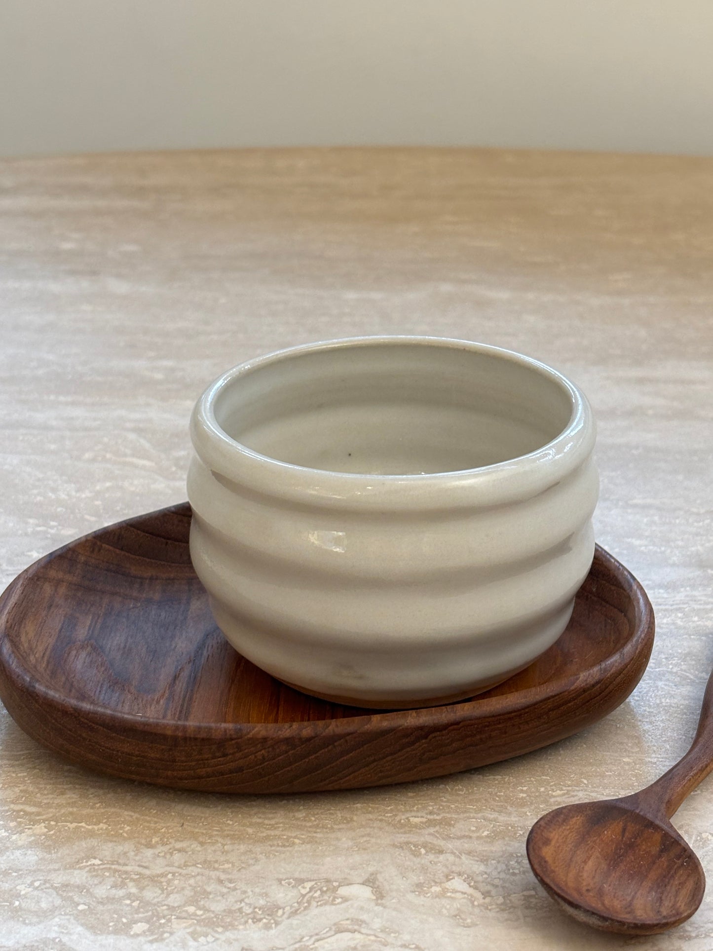 Teakhouten platter ovaal
