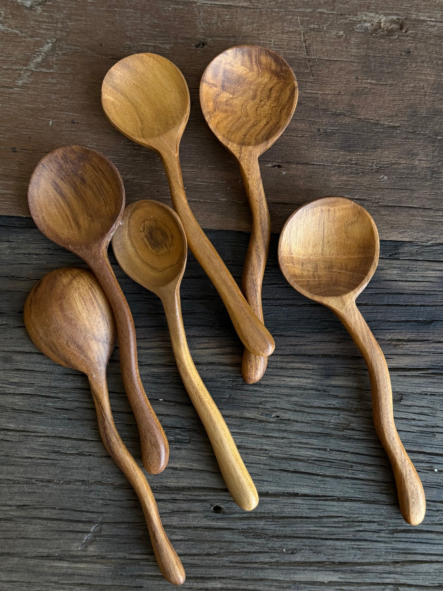 Organische houten lepel - teak oak