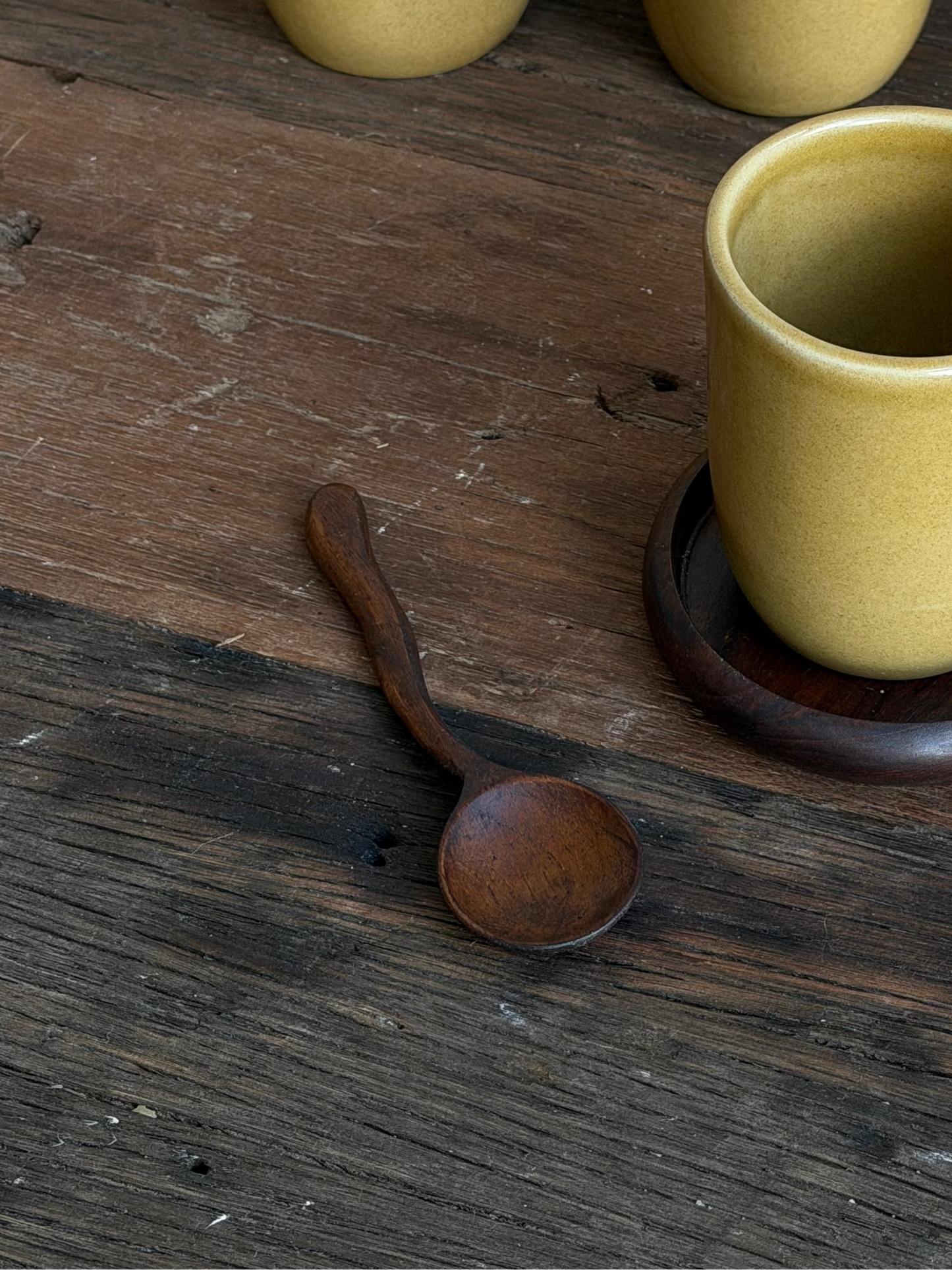 Organische houten lepel — dark oak