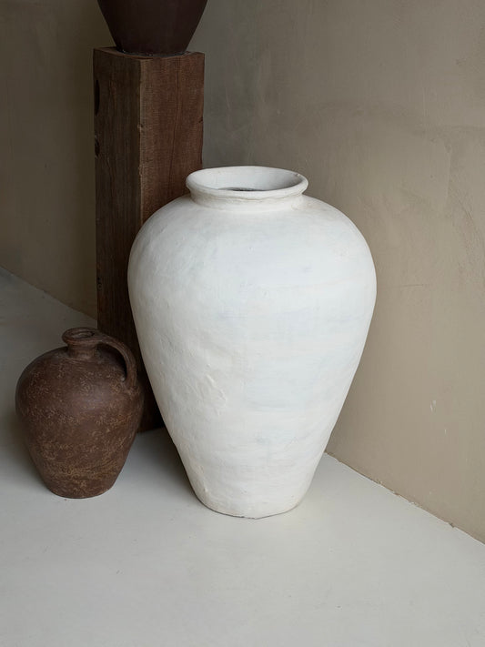 KYOMI — grote beige vloervaas
