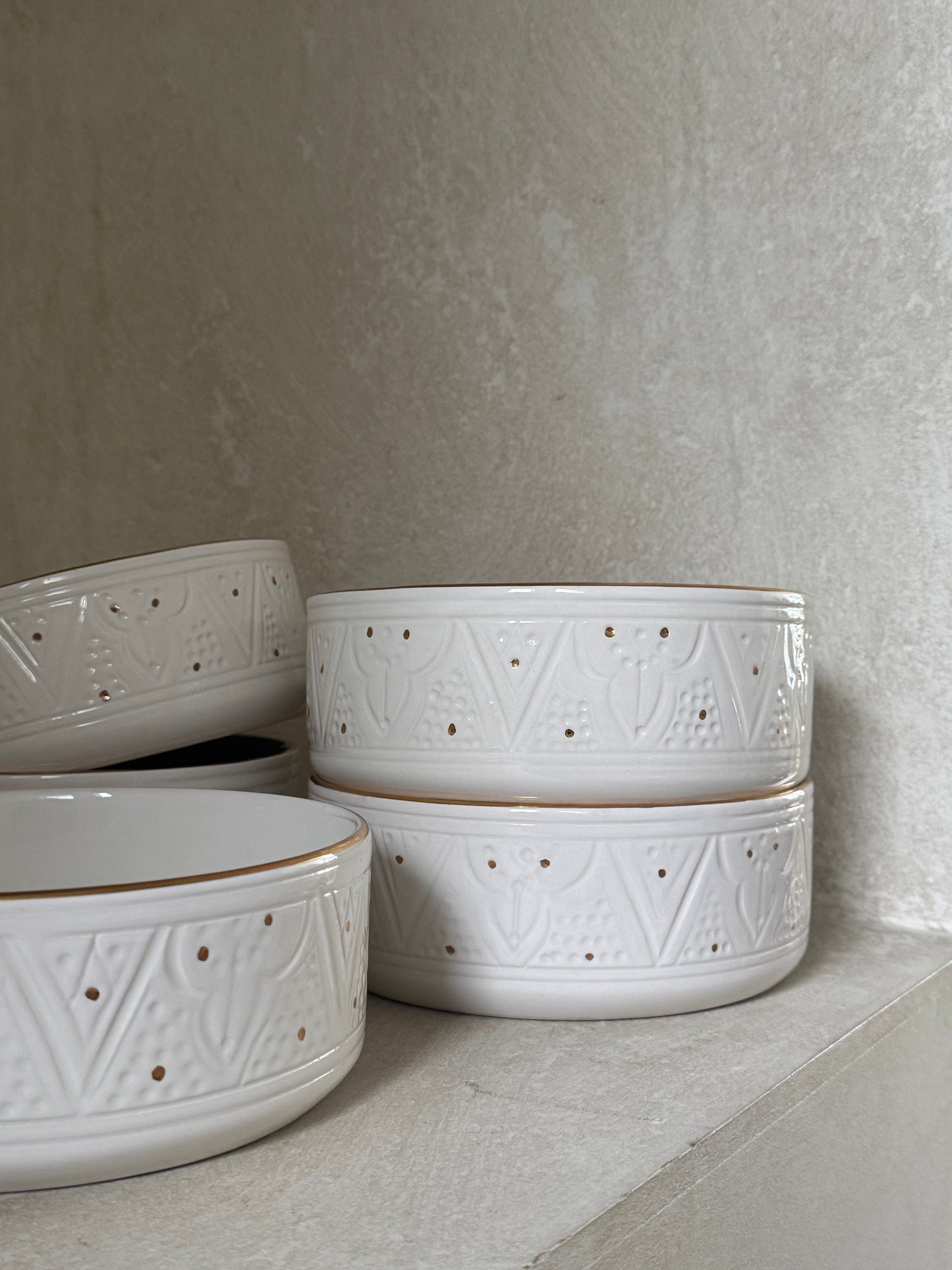 Witte schaal chabi chic
