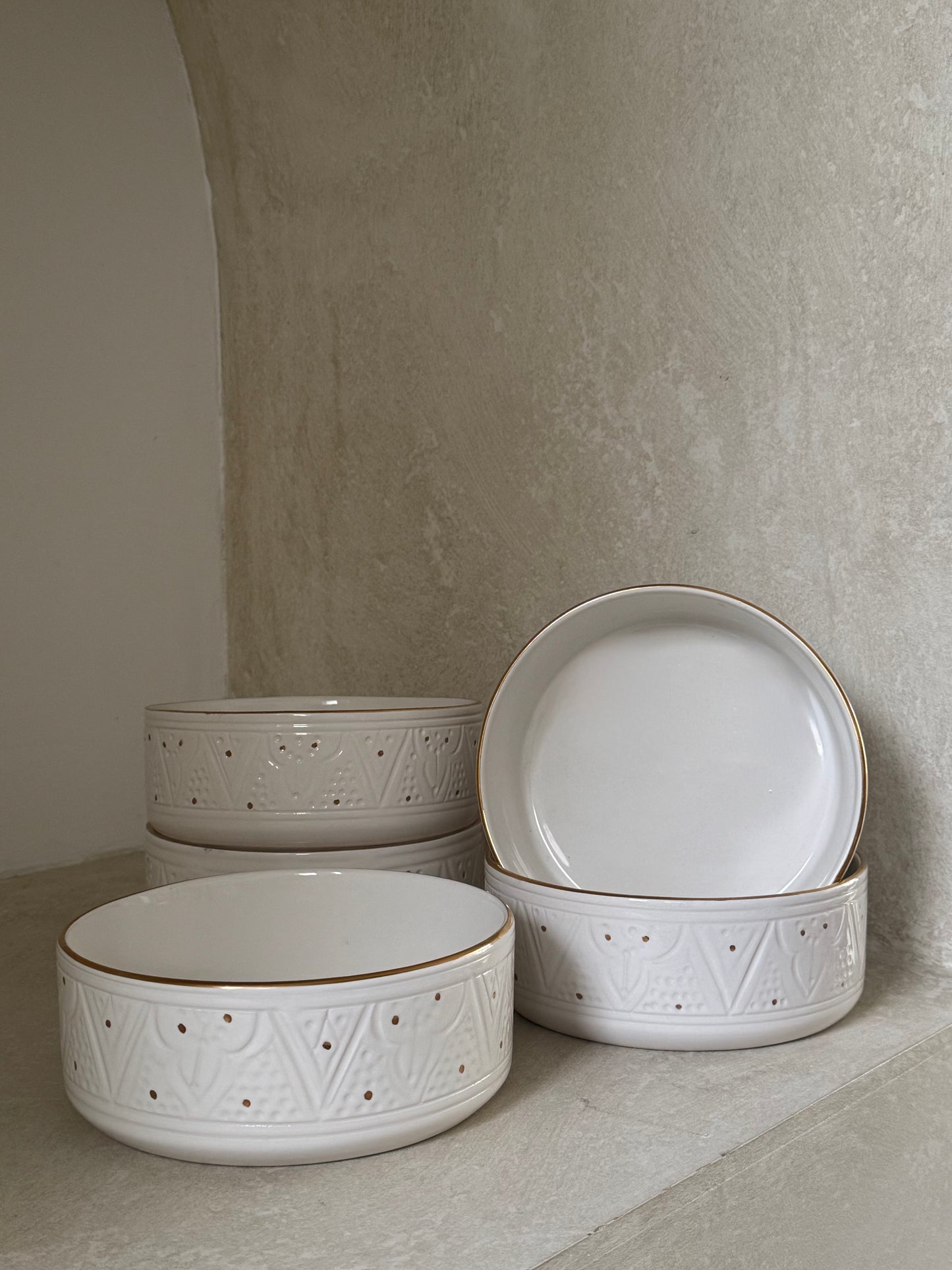 Witte schaal chabi chic