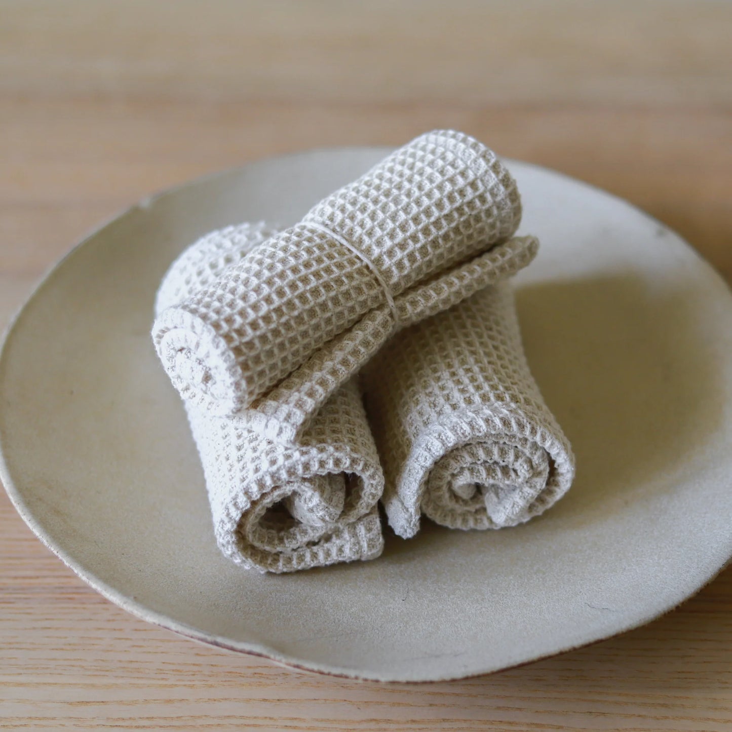 Beige waffle gastendoek
