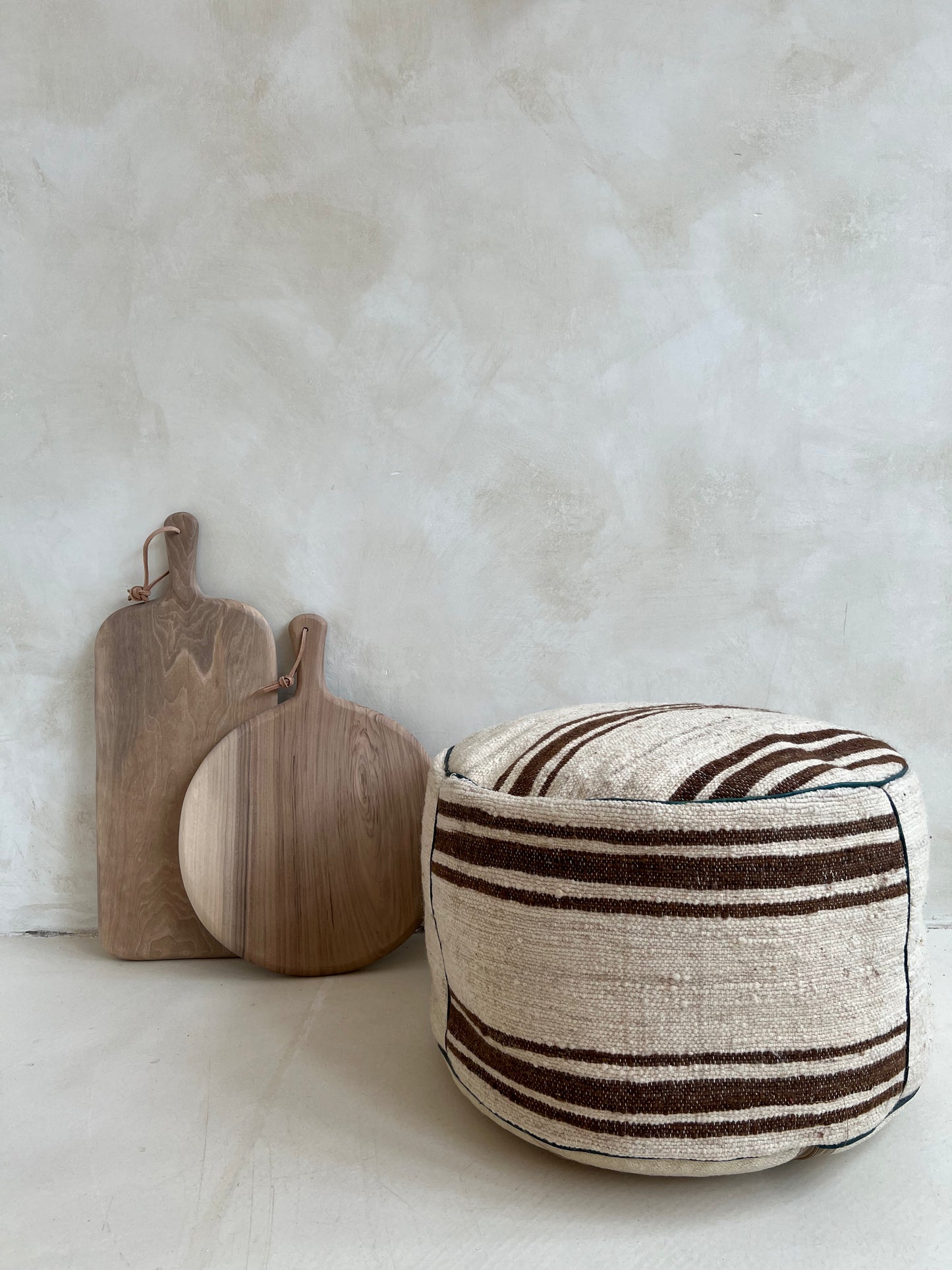 Walnoothouten serveerplank rond