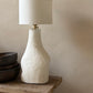 Aardewerk lamp + lampenkap
