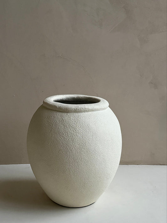 Ivory vaas met structuur