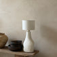 Aardewerk lamp + lampenkap