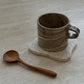 Marmeren onderzetter beige