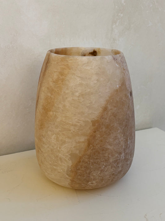 XL Albasten waxinelichthouder 18