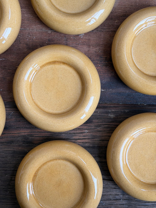 Golden sage round tray