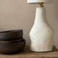 Aardewerk lamp + lampenkap