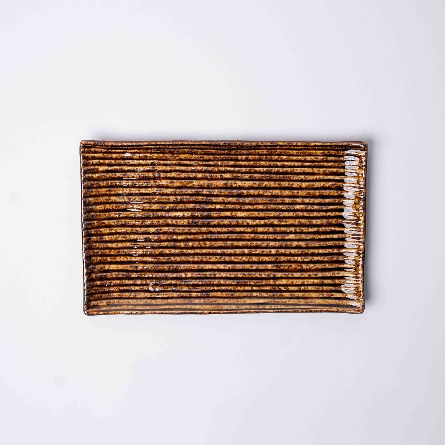 Sushi Bord Amber Contour Glazuur