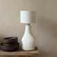 Aardewerk lamp + lampenkap