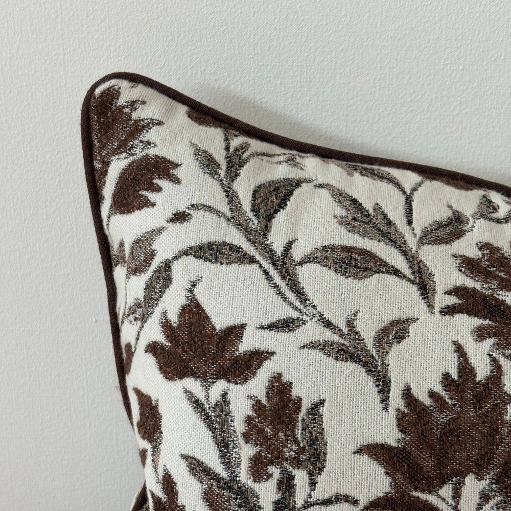 Thea - bruine print kussenhoes