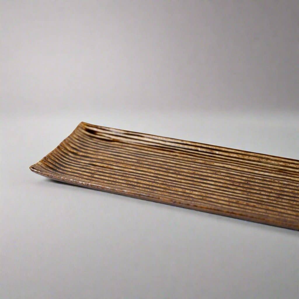 Sashimi Bord Amber Contour Glazuur