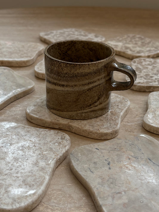 Marmeren onderzetter beige