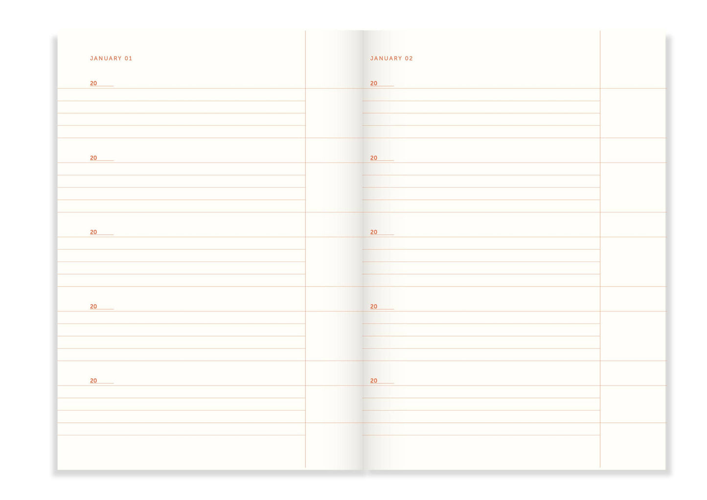 One Line A Day dagboek in oranje