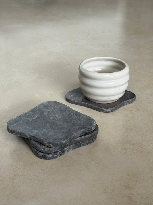 Marmeren onderzetter grijs