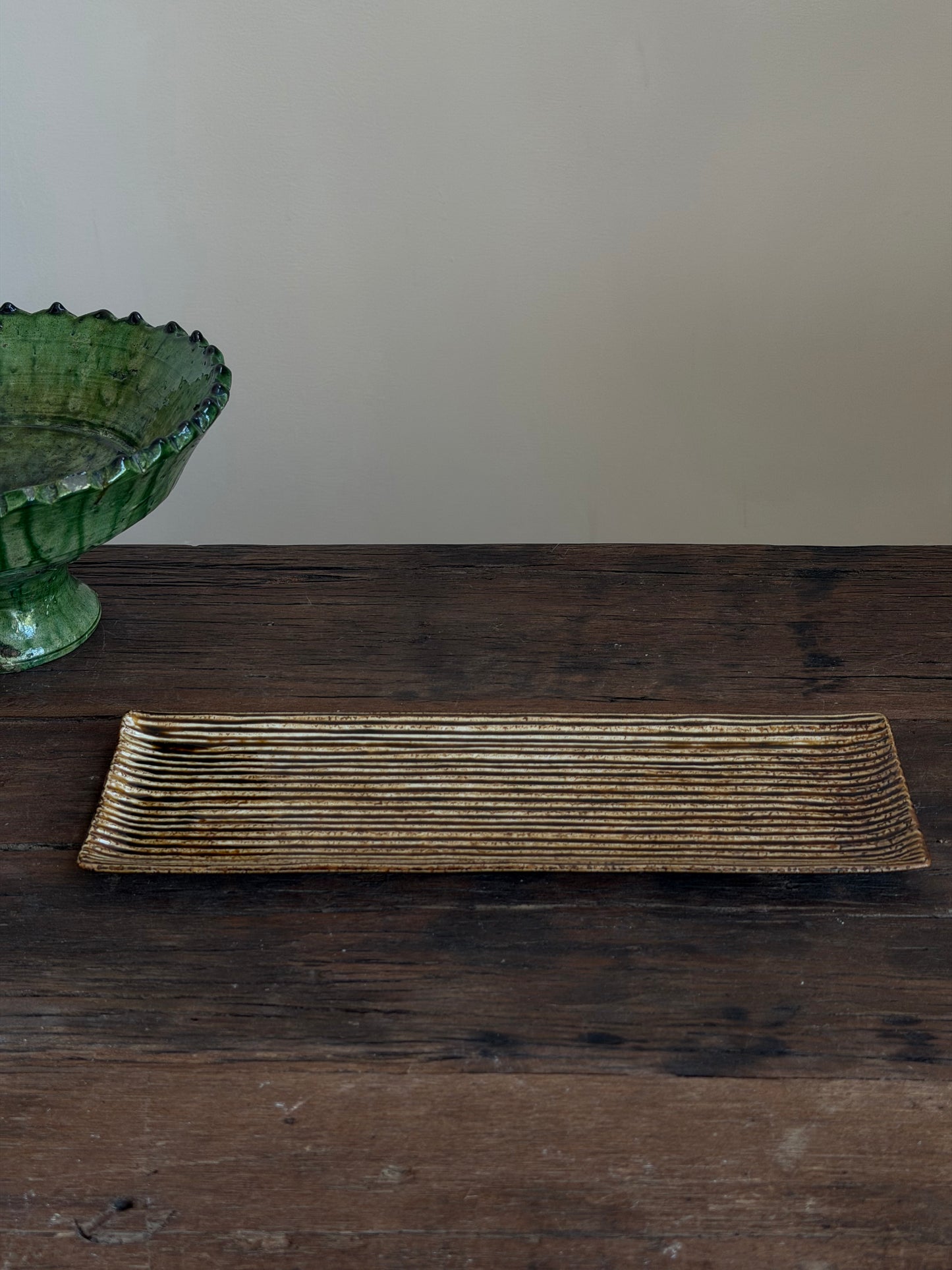 Sashimi Bord Amber Contour Glazuur