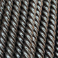 Swirl zwarte dinerkaarsen — set van 2