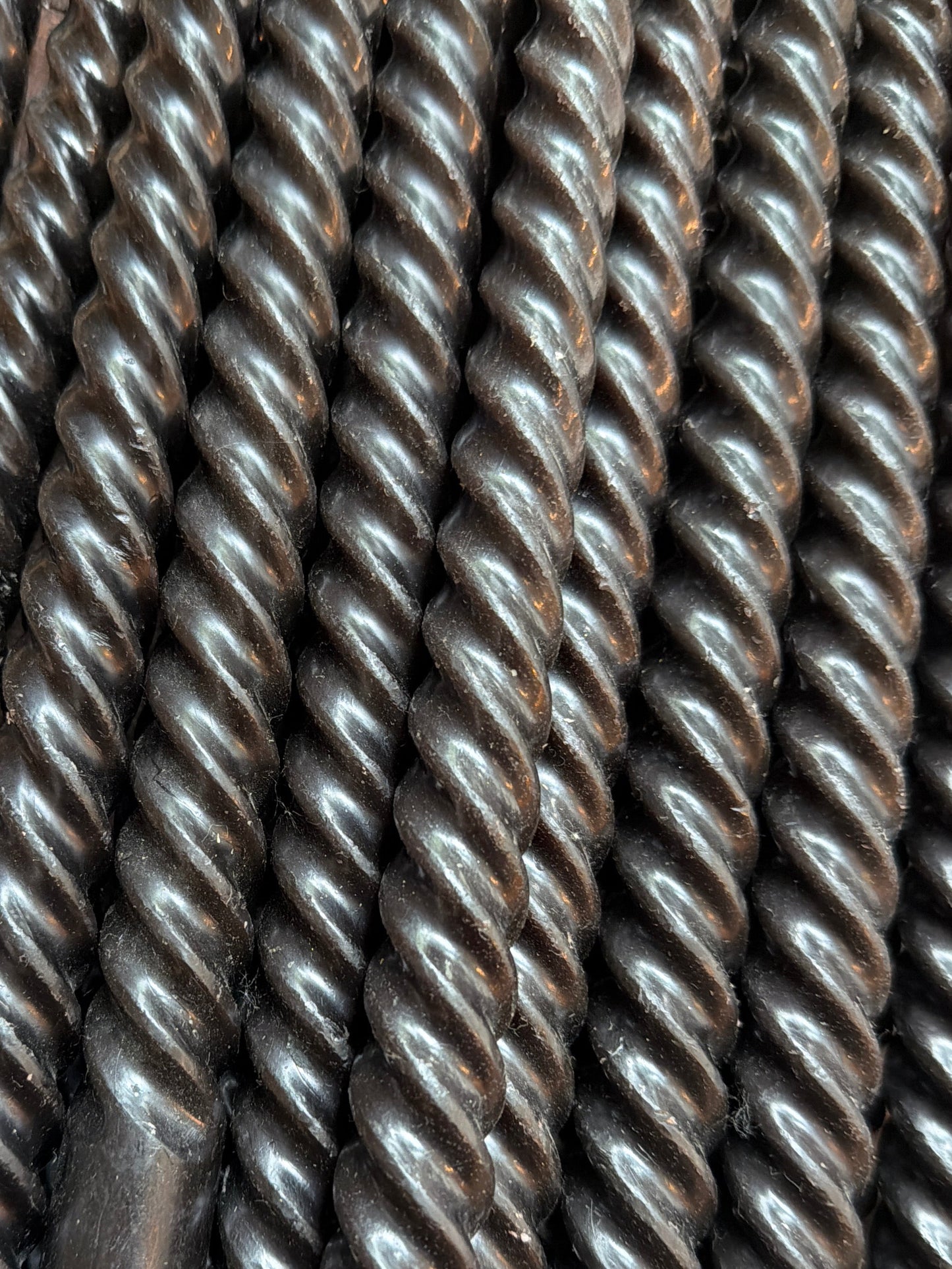 Swirl zwarte dinerkaarsen — set van 2