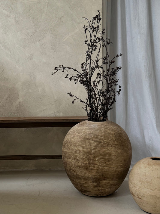 YOKO XL — grote bruine ronde vloervaas