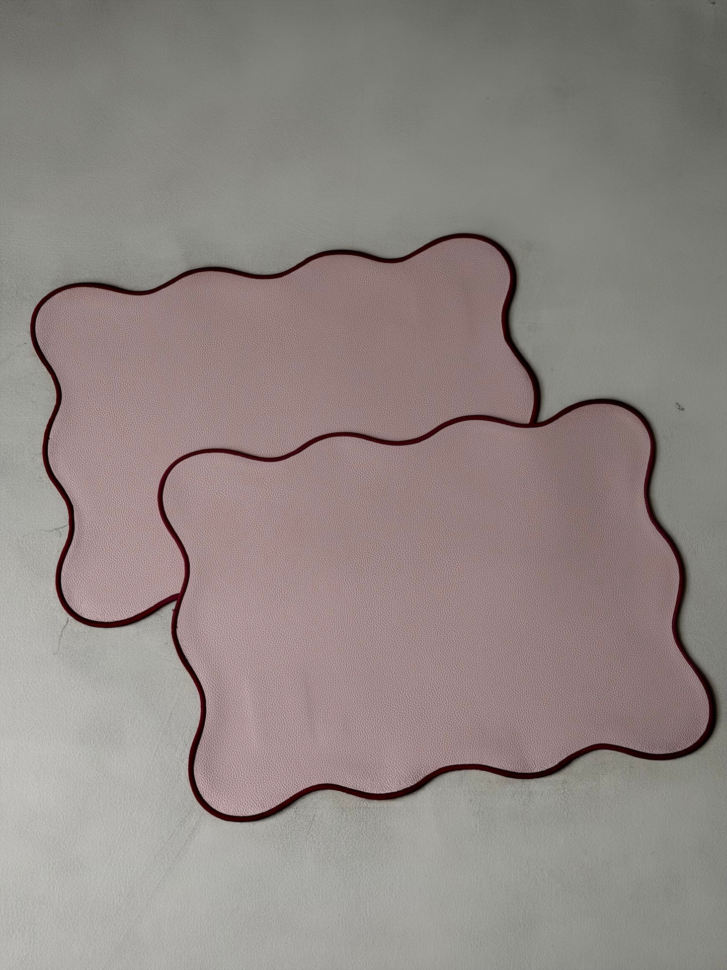 Placemat rechthoekig- rode rand