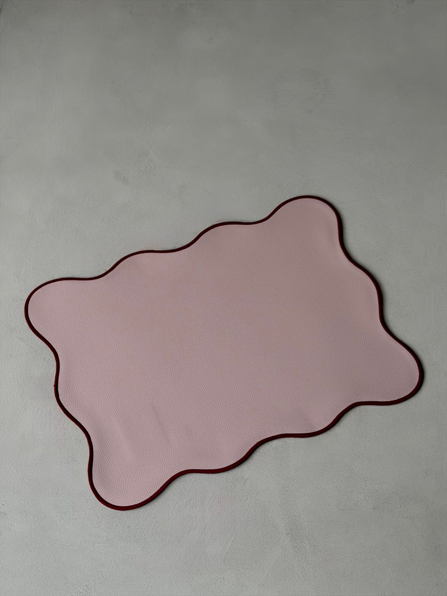 Placemat rechthoekig- rode rand