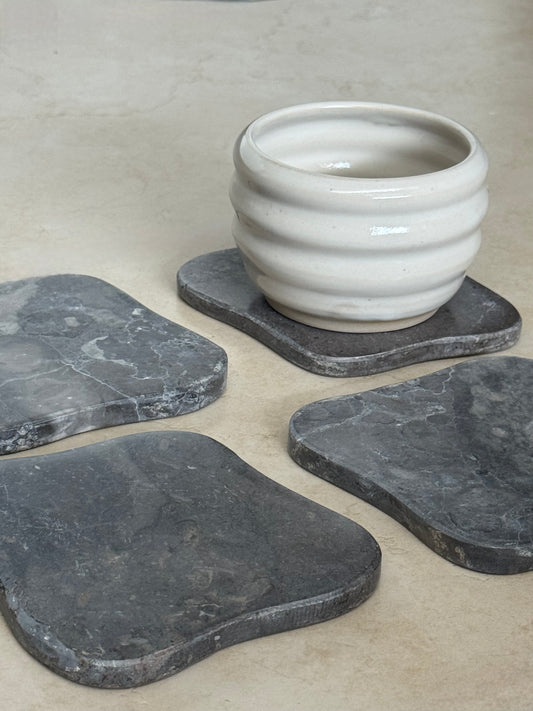 Marmeren onderzetter grijs