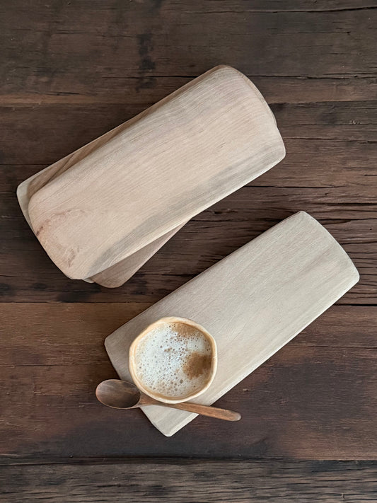 Walnoothouten platter