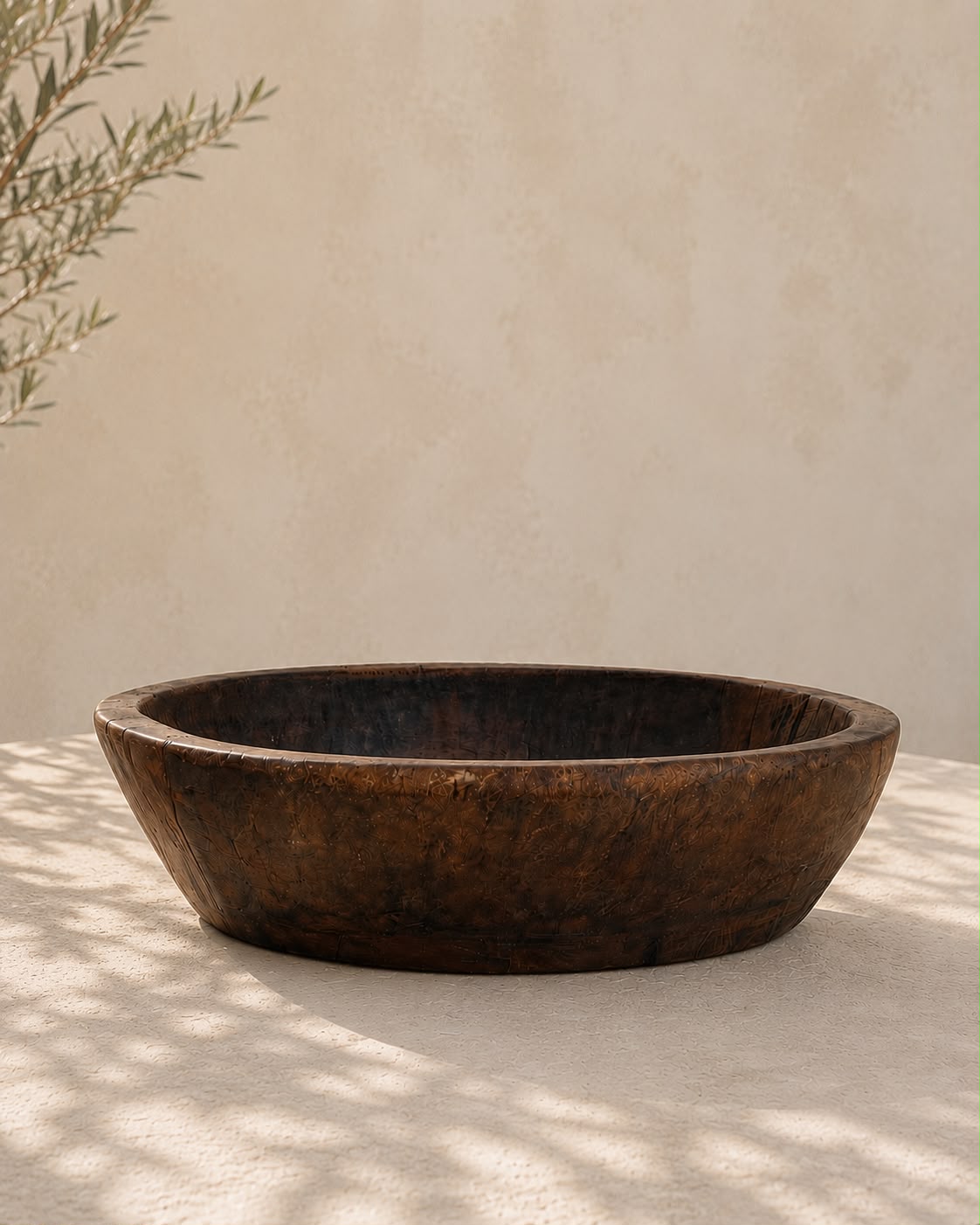 Teakhouten bowl - XXL