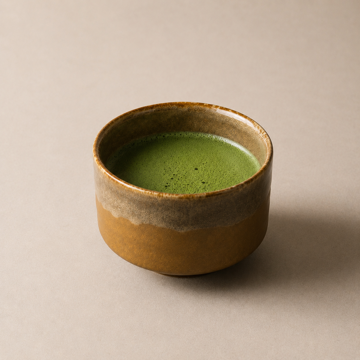 Matcha-theekom karamel