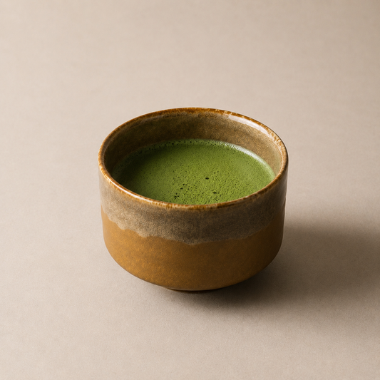 Matcha-theekom Karamel