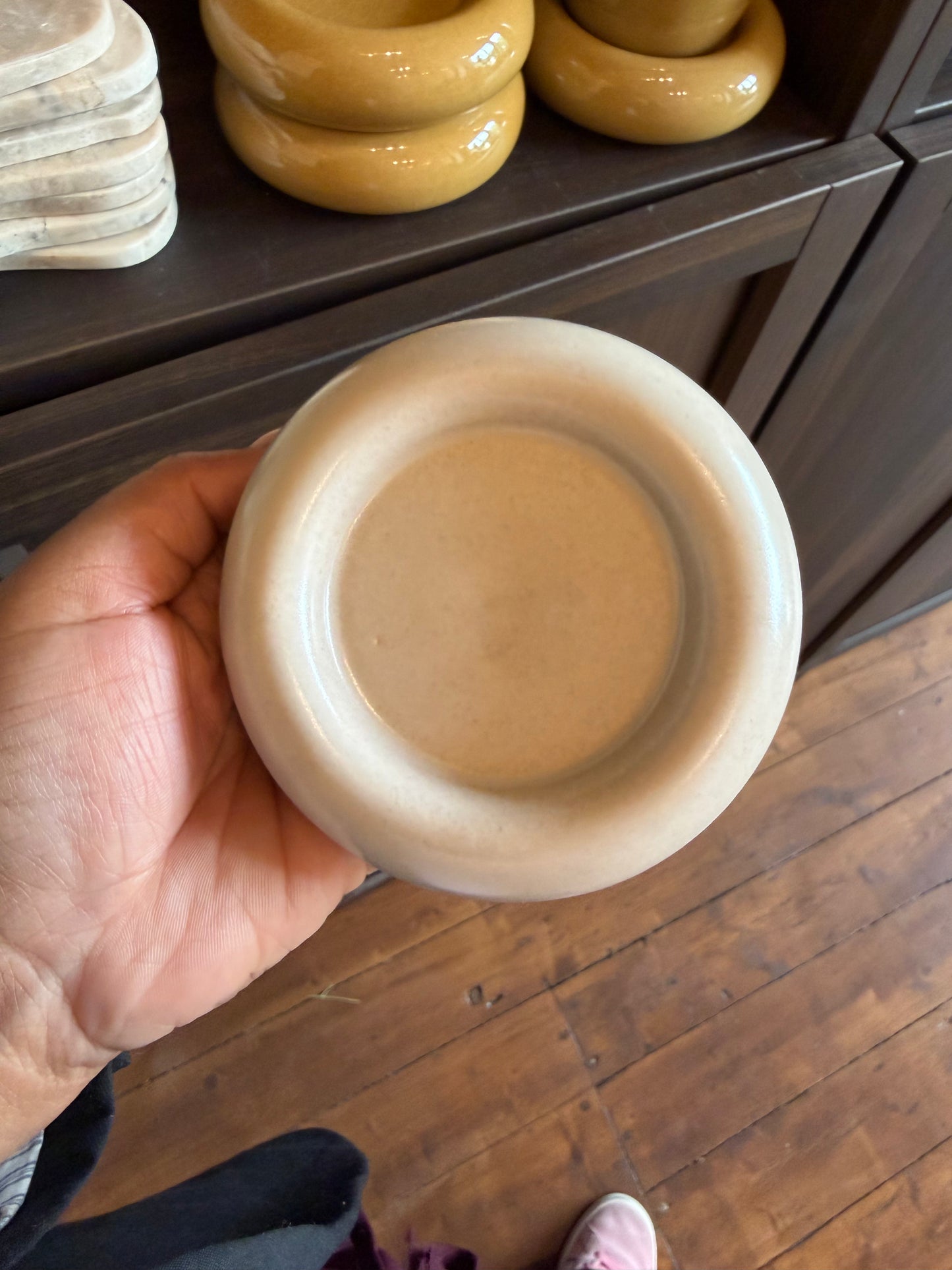 Ronde onderzetter - beige