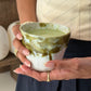 Aesthetic mok wit met groen - XL