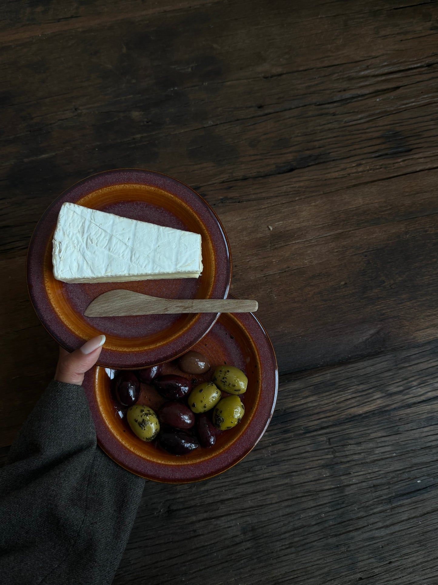 Aperitiefbord — terracotta oranje
