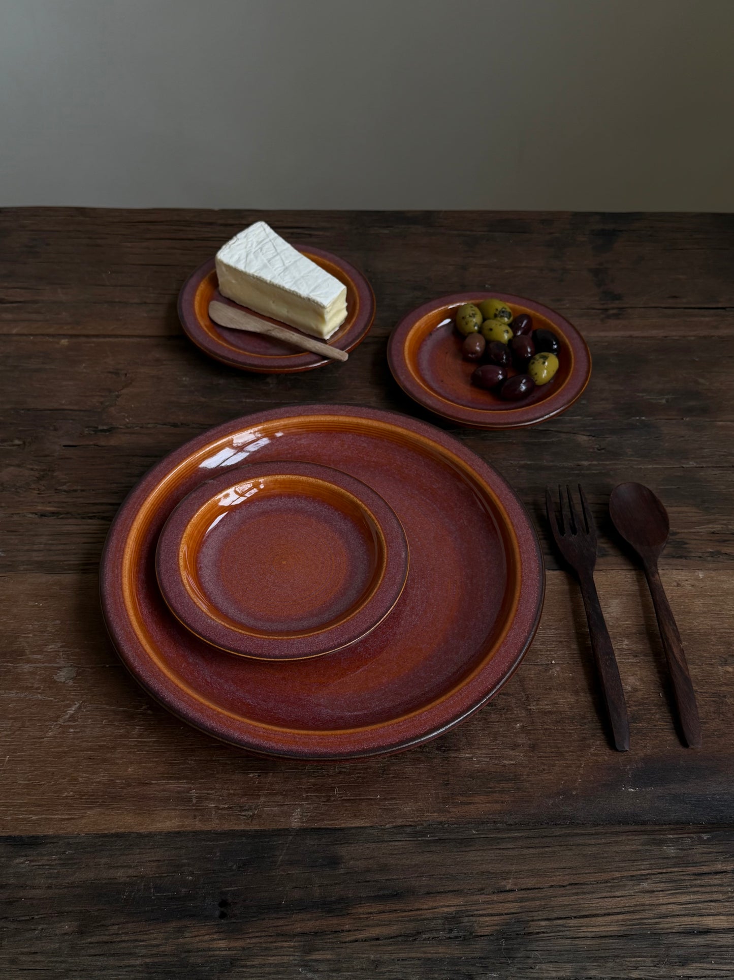 Aperitiefbord — terracotta oranje