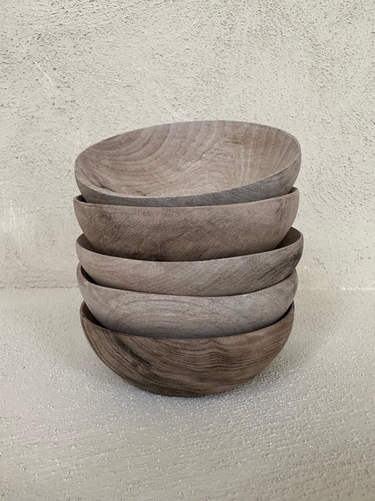 Walnoothouten houder rond