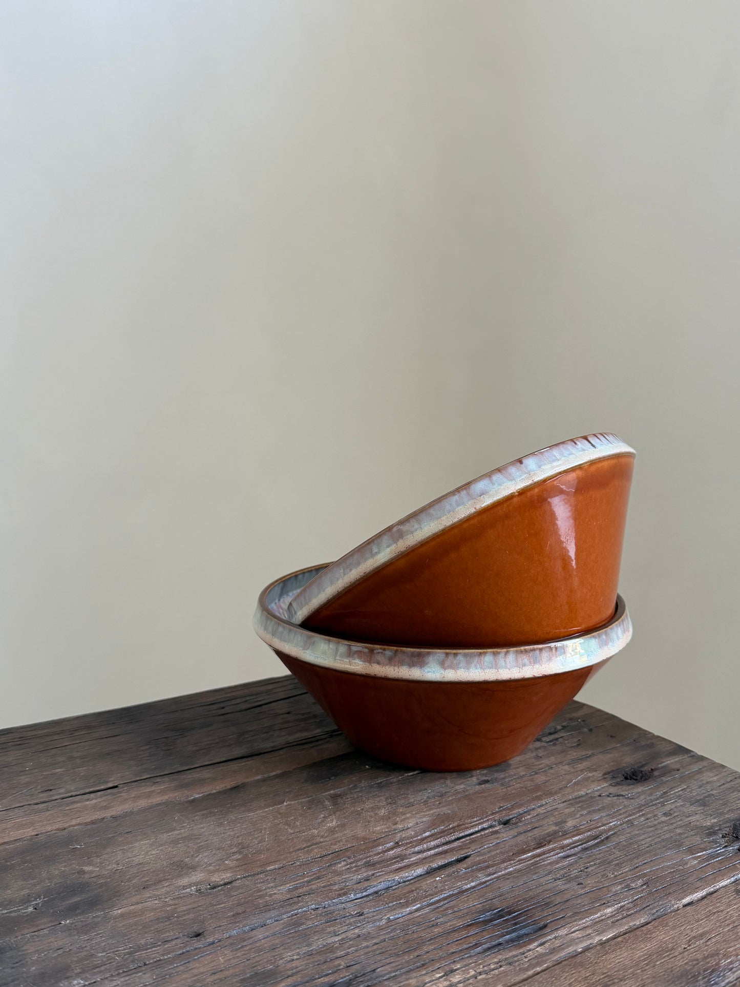 Grote serveerschaal — terracotta oranje
