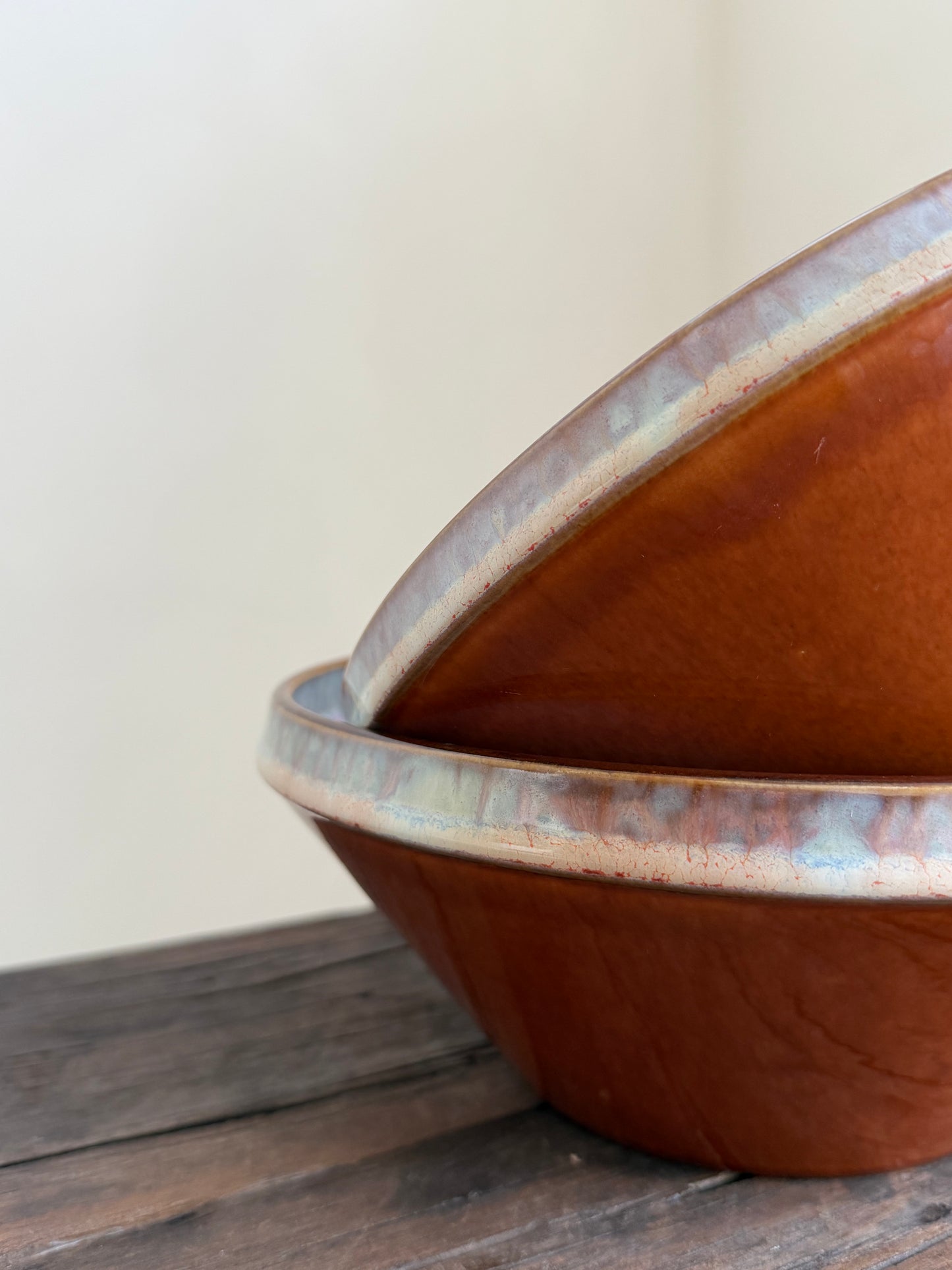 Grote serveerschaal — terracotta oranje