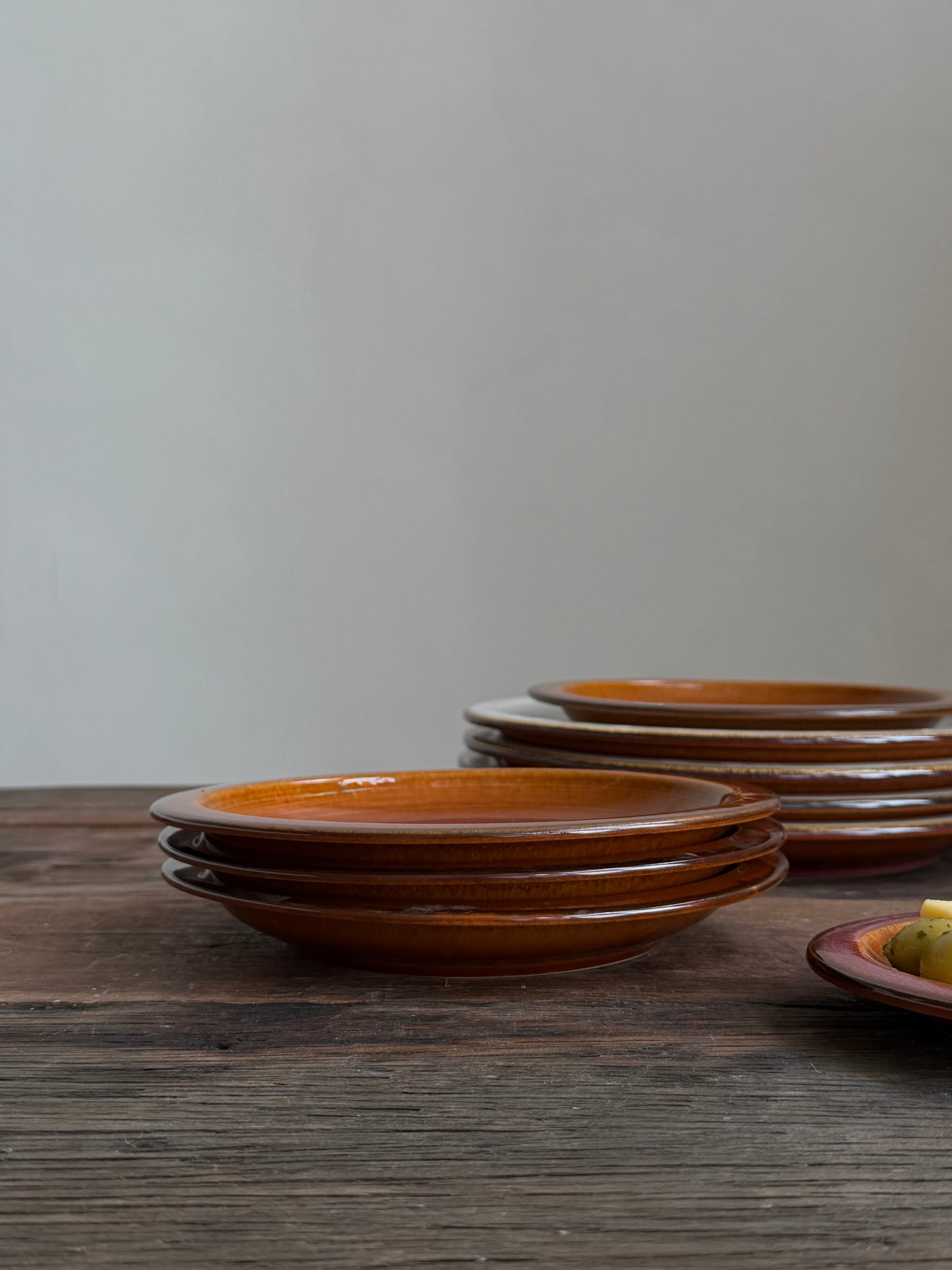 Salade/dessert bord — terracotta oranje