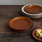 Salade/dessert bord — terracotta oranje