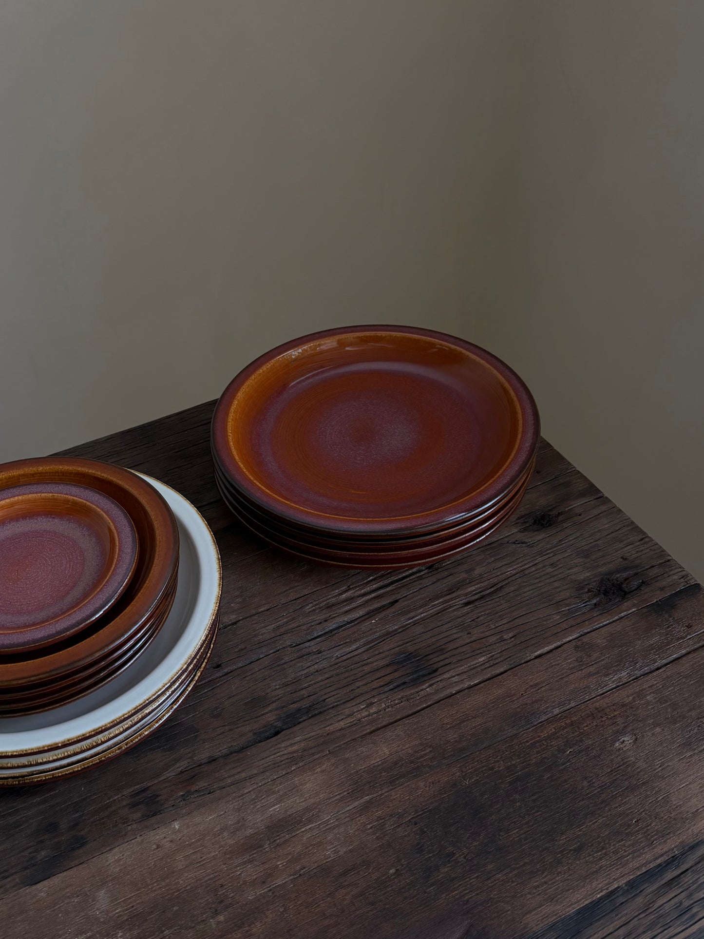 Dinerbord — terracotta oranje
