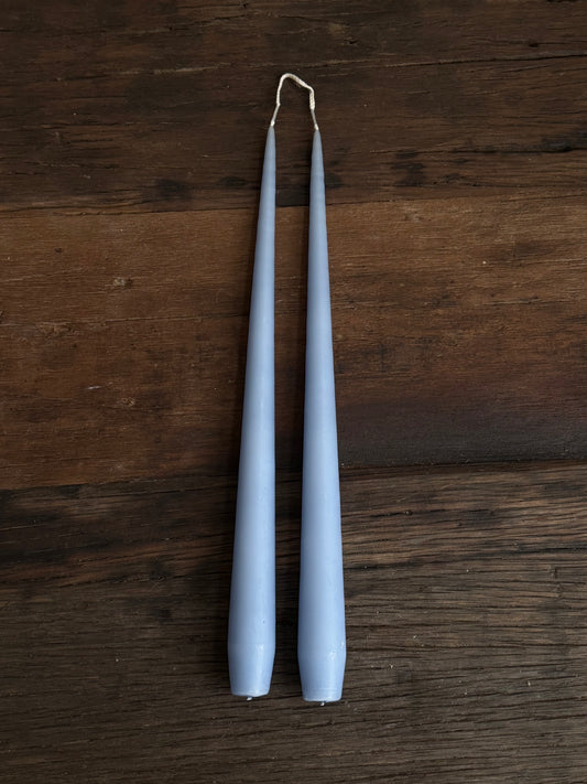 Blauwe dinerkaarsen set