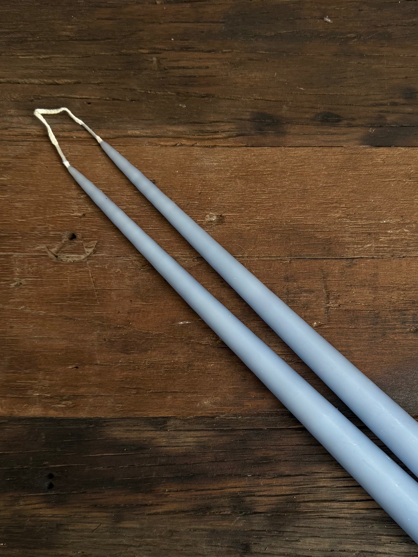 Blauwe dinerkaarsen set