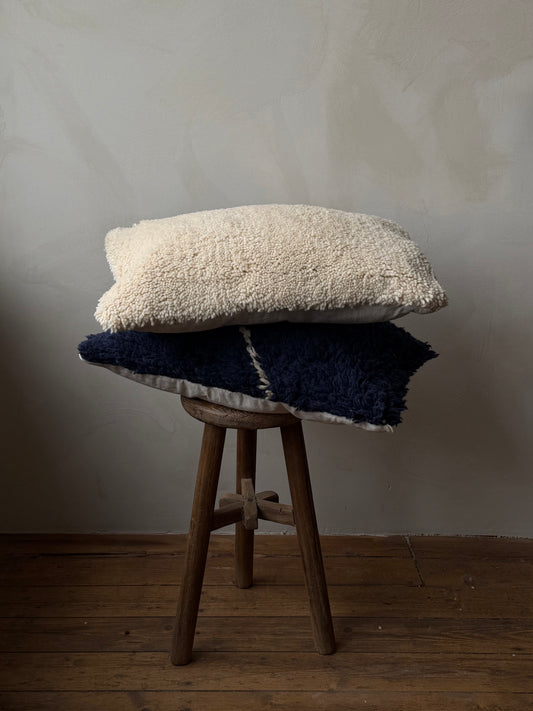 Teddy kussenhoes donkerblauw