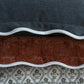 Chloe - marineblauw kussenhoes met geschulpte rand