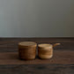 Kleine houten voorraadpotjes — set van 2
