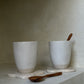 beige mok zonder oor (set van 2)